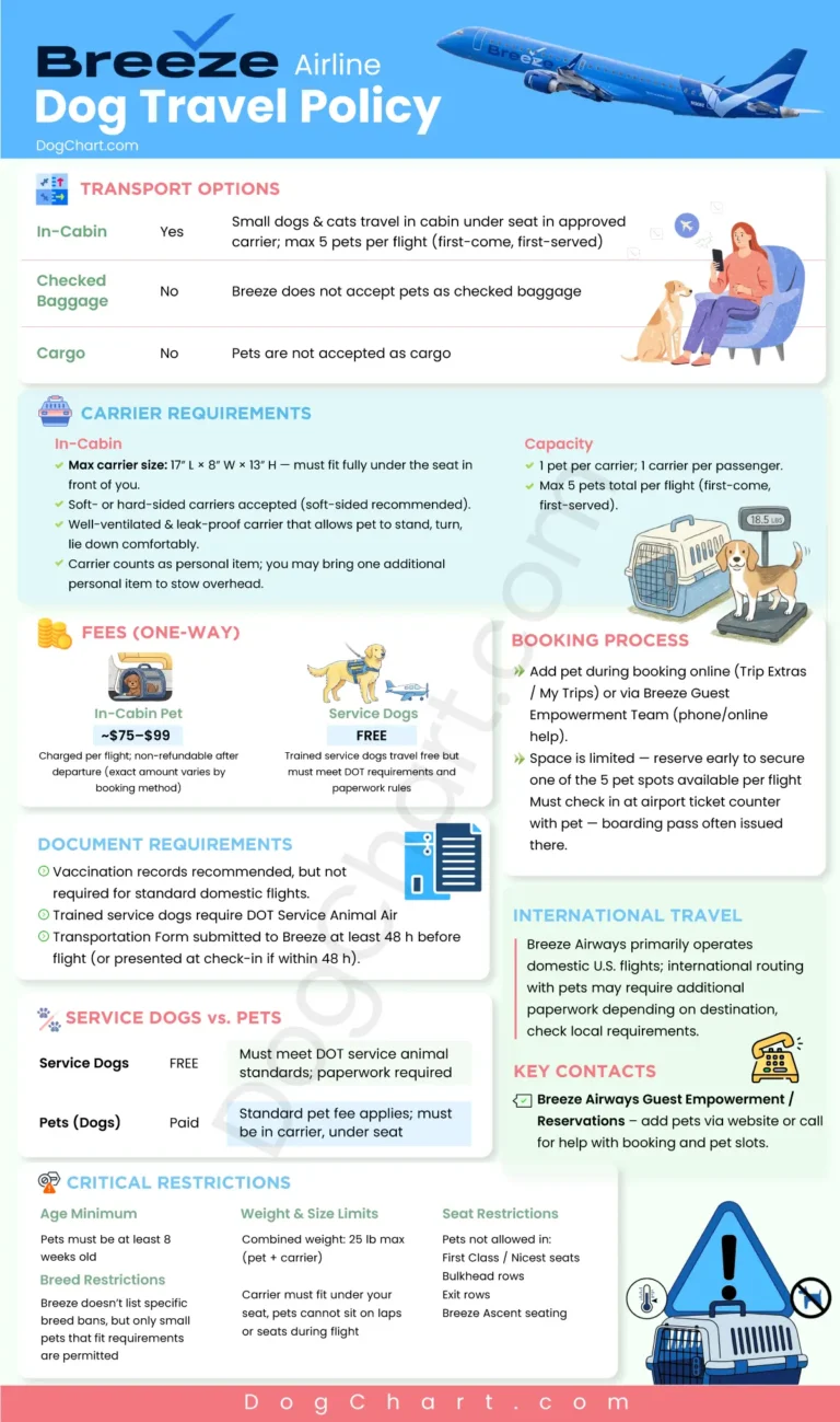 Breeze Airways Dog Travel Policy