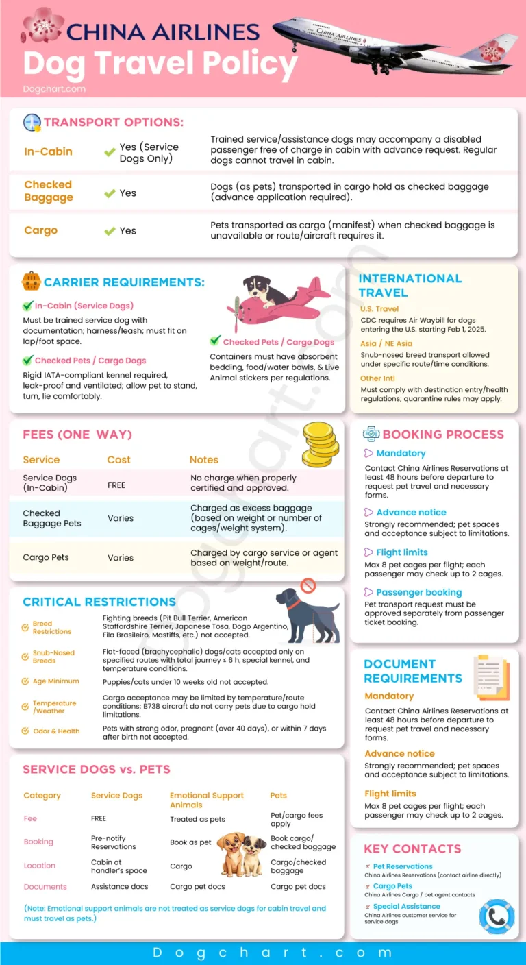 China Airlines Dog Policy- International Travel With Your Dog China Airlines Dog Travel Policy