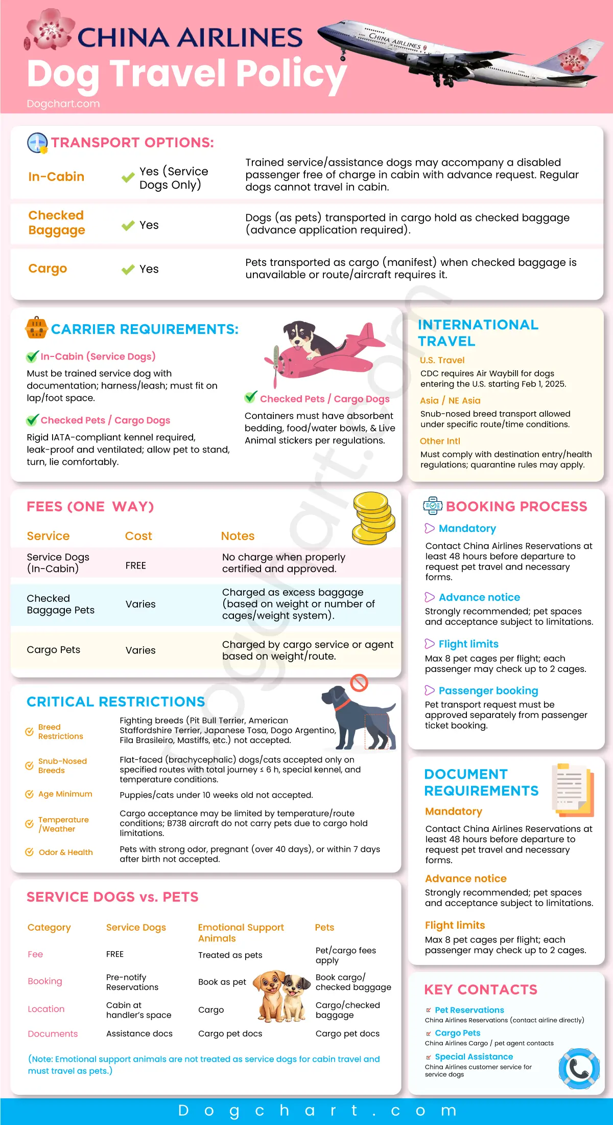 China Airlines Dog Policy- International Travel With Your Dog China Airlines Dog Travel Policy