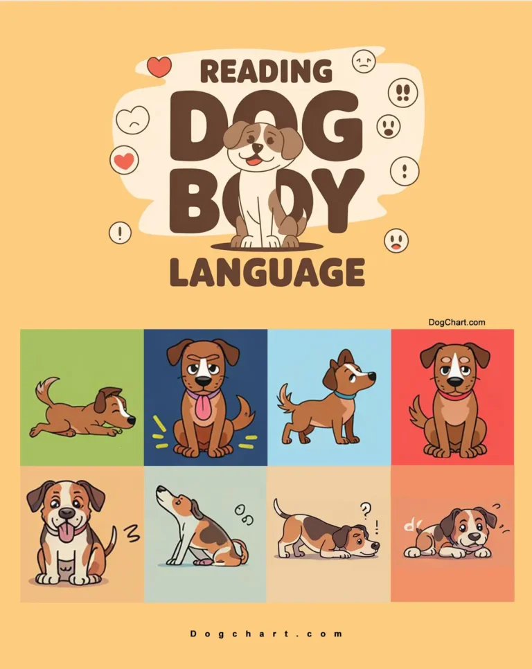 Dog Body Language Chart with pictures and examples