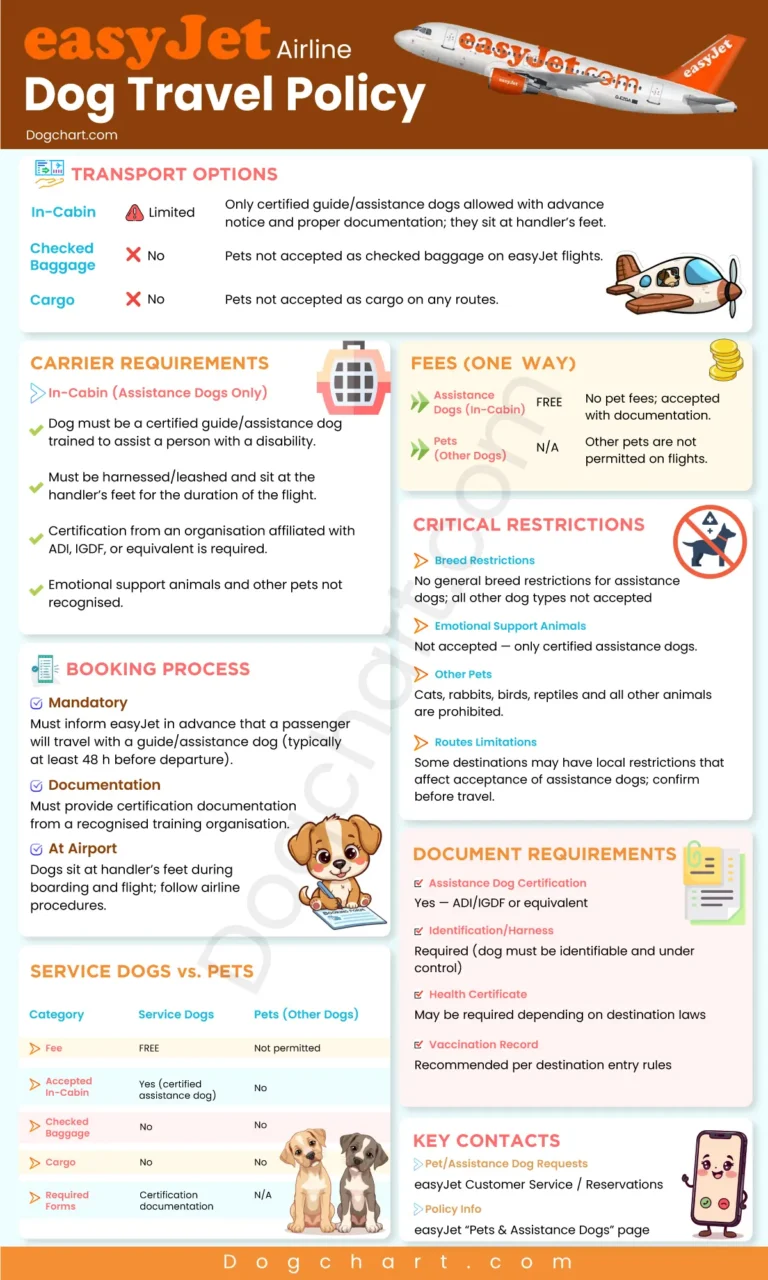 EasyJet Dog Travel Policy
