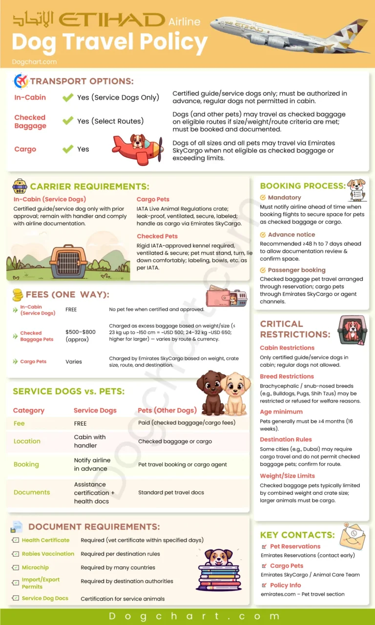 Etihad Airways Dog Travel Policy