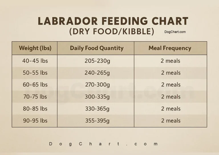 Labrador Feeding Chart