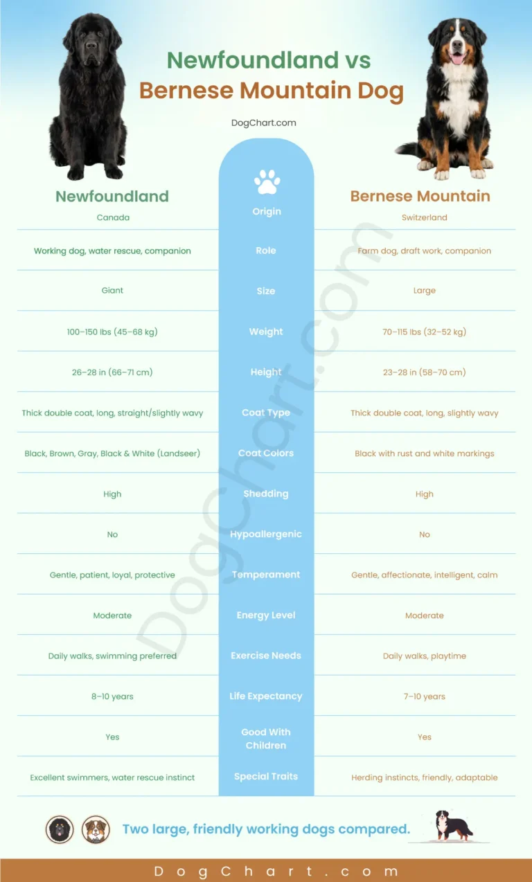 Newfoundland vs Bernese Mountain Dog