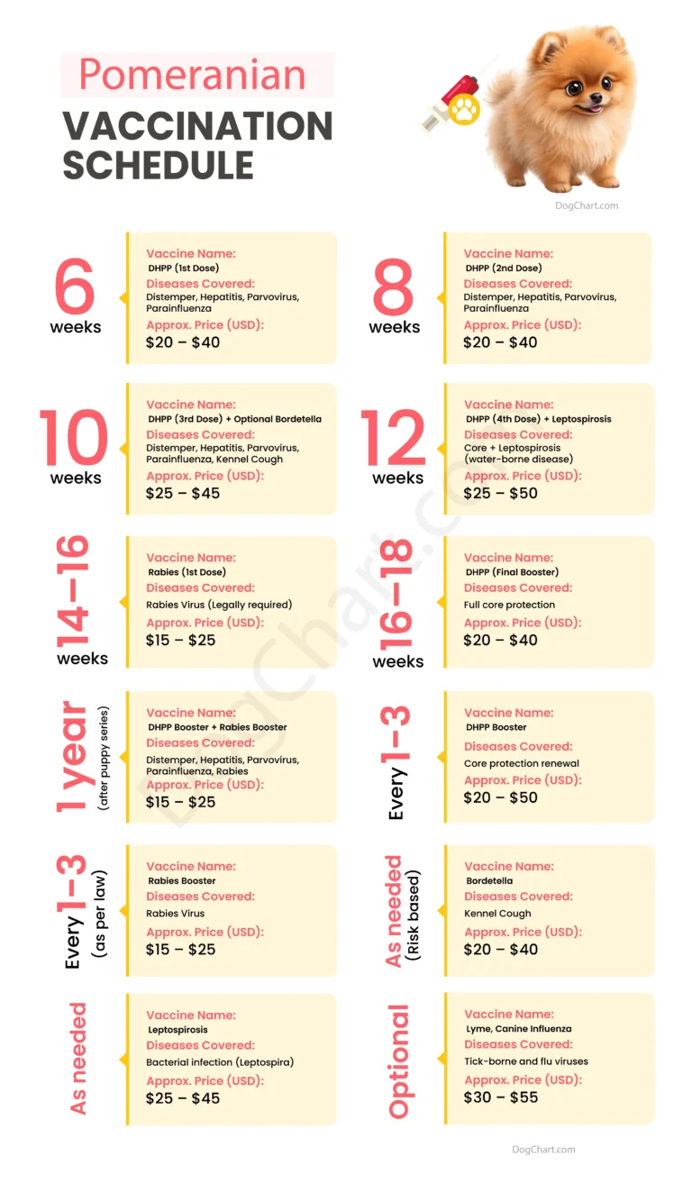 Pomeranian Vaccination Chart 