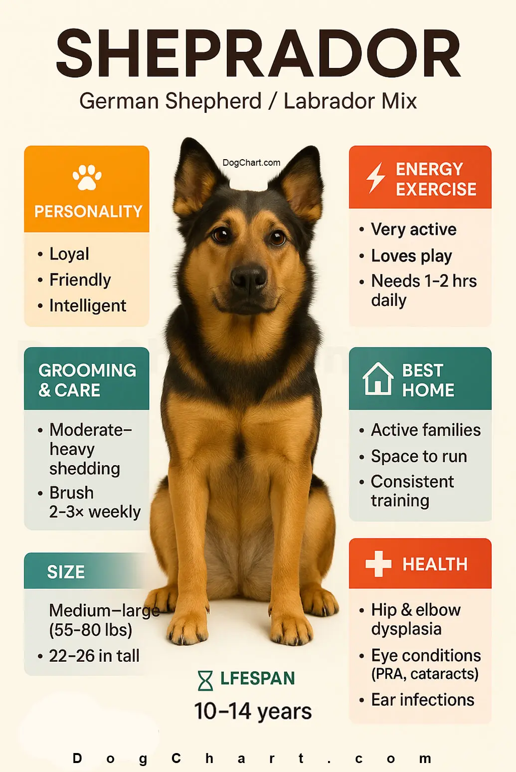 Sheprador German Shepherd Lab mixes