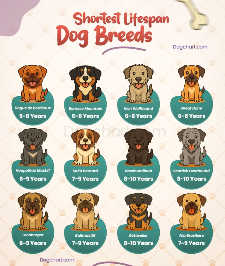 Shortest Lifespan Dog Breeds Chart