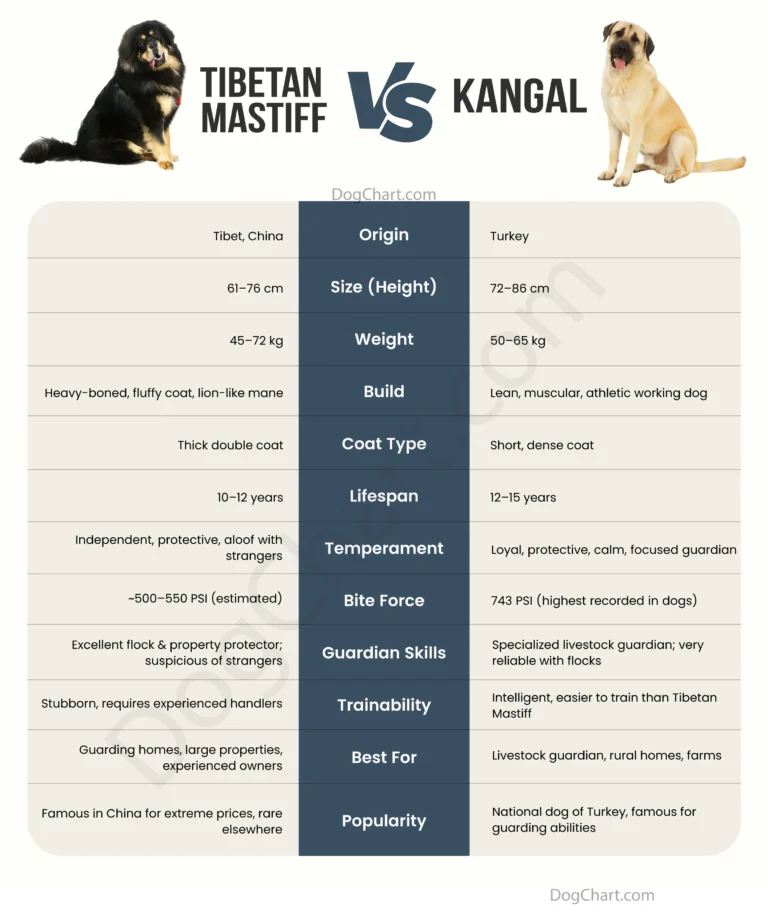 Tibetan Mastiff vs Kangal