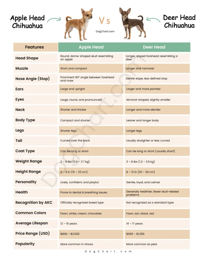 apple head chihuahua vs deer head chihuahua