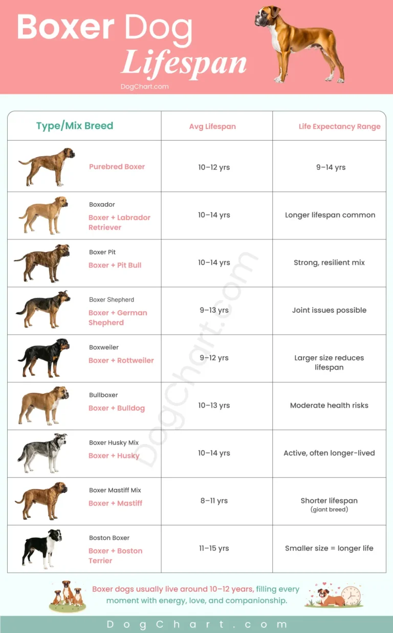 boxer dog breeds lifespan