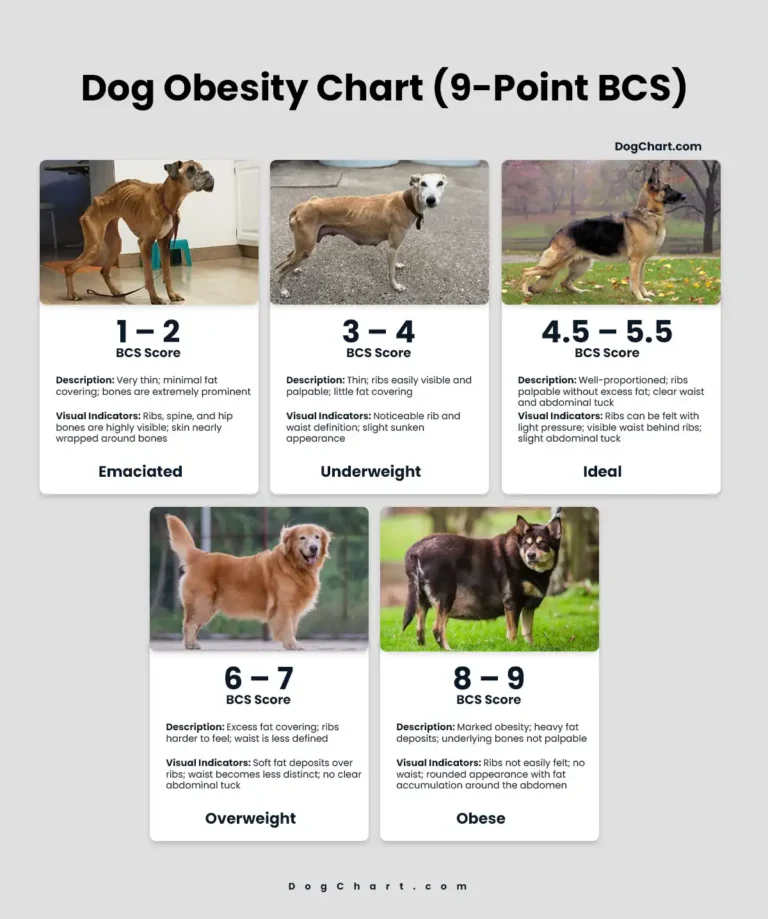 dog obesity chart Dog Body Condition Score