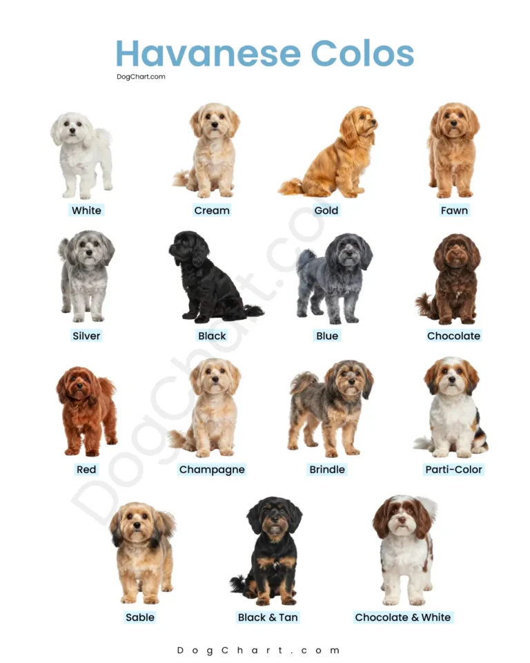 havanese color chart with pictures
