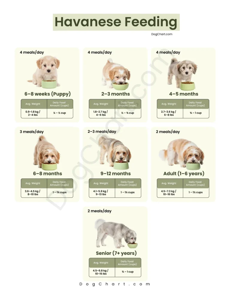 havanese feeding chart by age